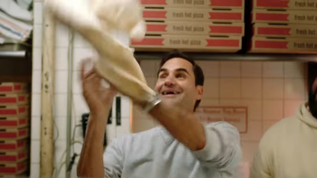 Roger Federer Gets a Lesson in Pizza Making During 24 Hours in YouTube Series in New York Roger Federer, Roger Federer in New York, Roger Federer pizza making, Roger Federer 24-hour YouTube series, Roger Federer New York adventure,