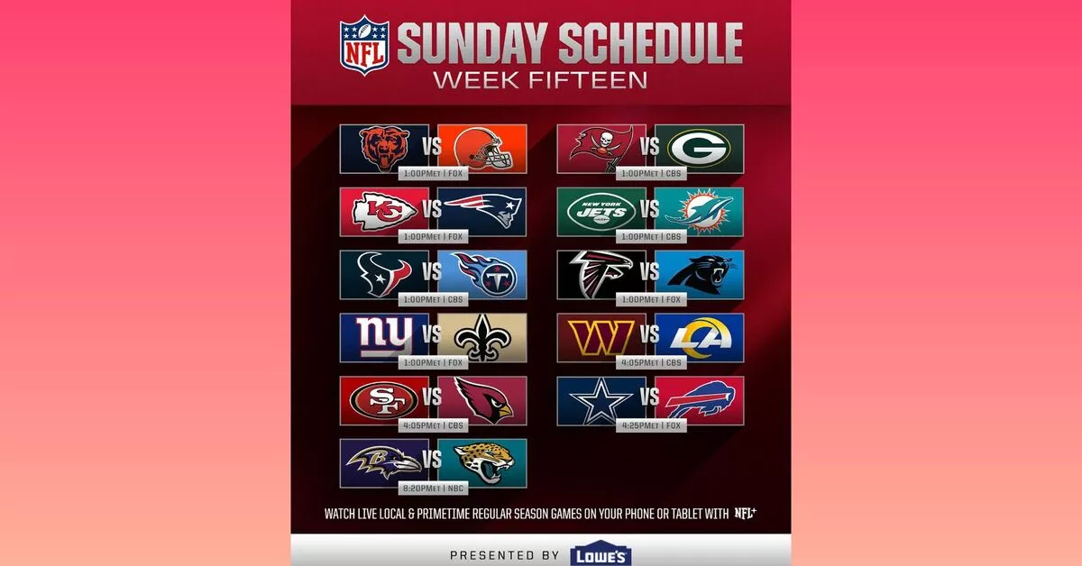 Unveiling the Ultimate NFL Sunday Experience: Week 15 Guide